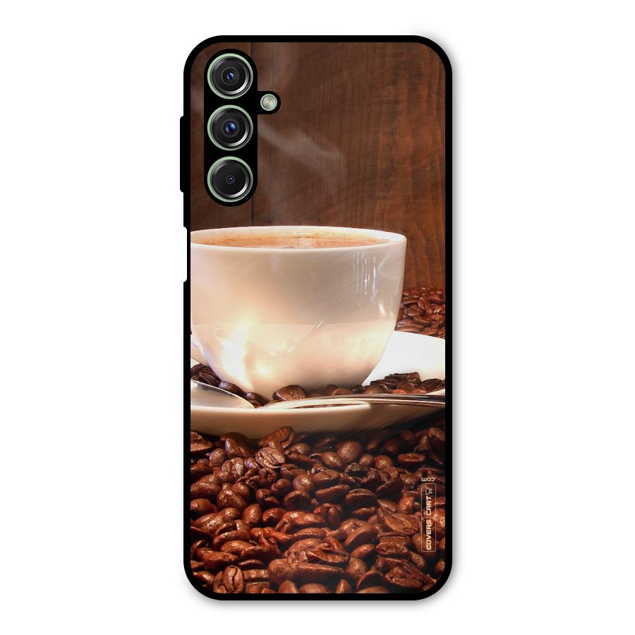 Caffeine Beans Metal Back Case for Galaxy M34