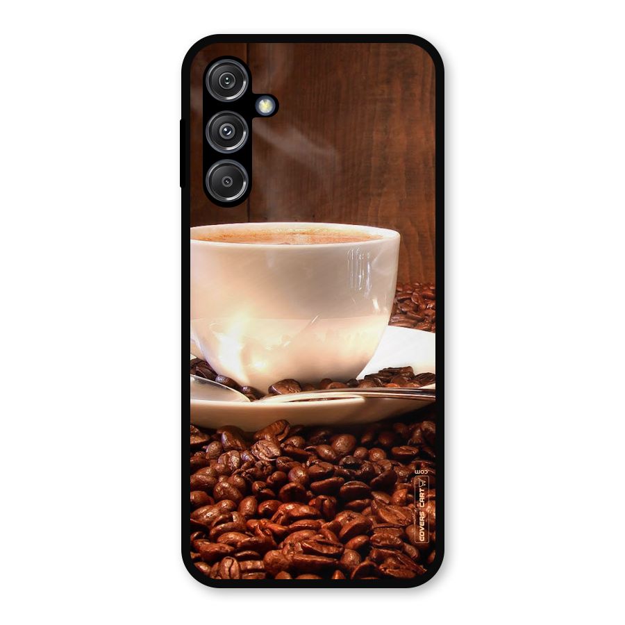 Caffeine Beans Metal Back Case for Galaxy M34 5G