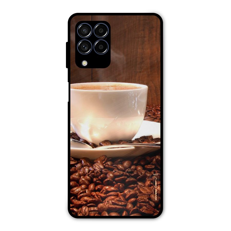 Caffeine Beans Metal Back Case for Galaxy M53 5G