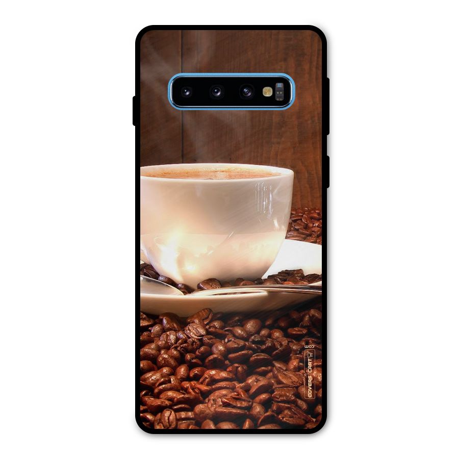 Caffeine Beans Metal Back Case for Galaxy S10