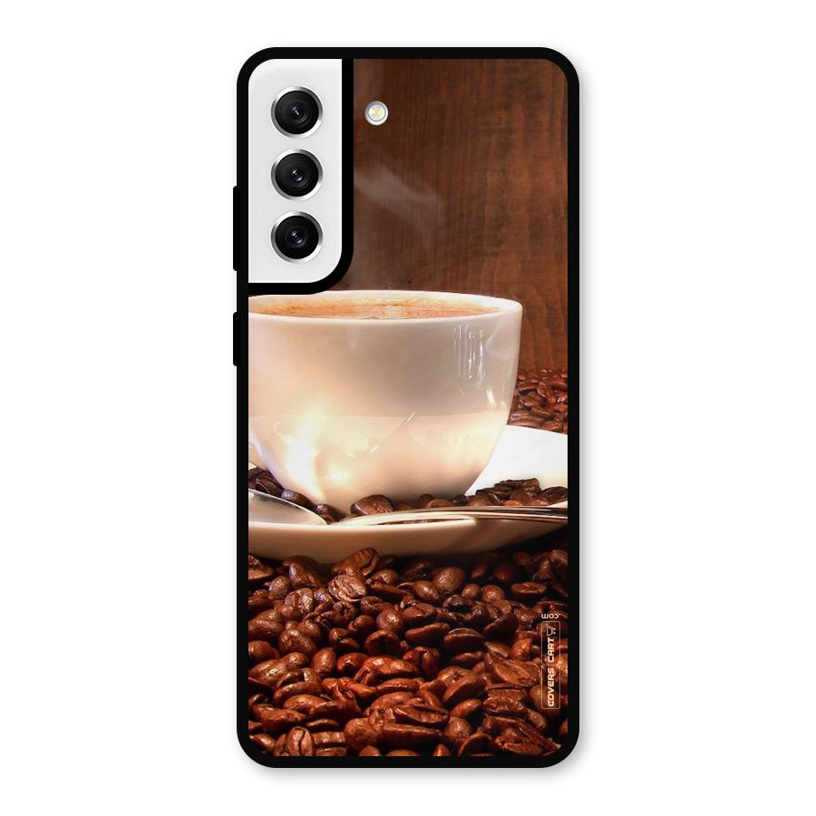Caffeine Beans Metal Back Case for Galaxy S21 FE 5G