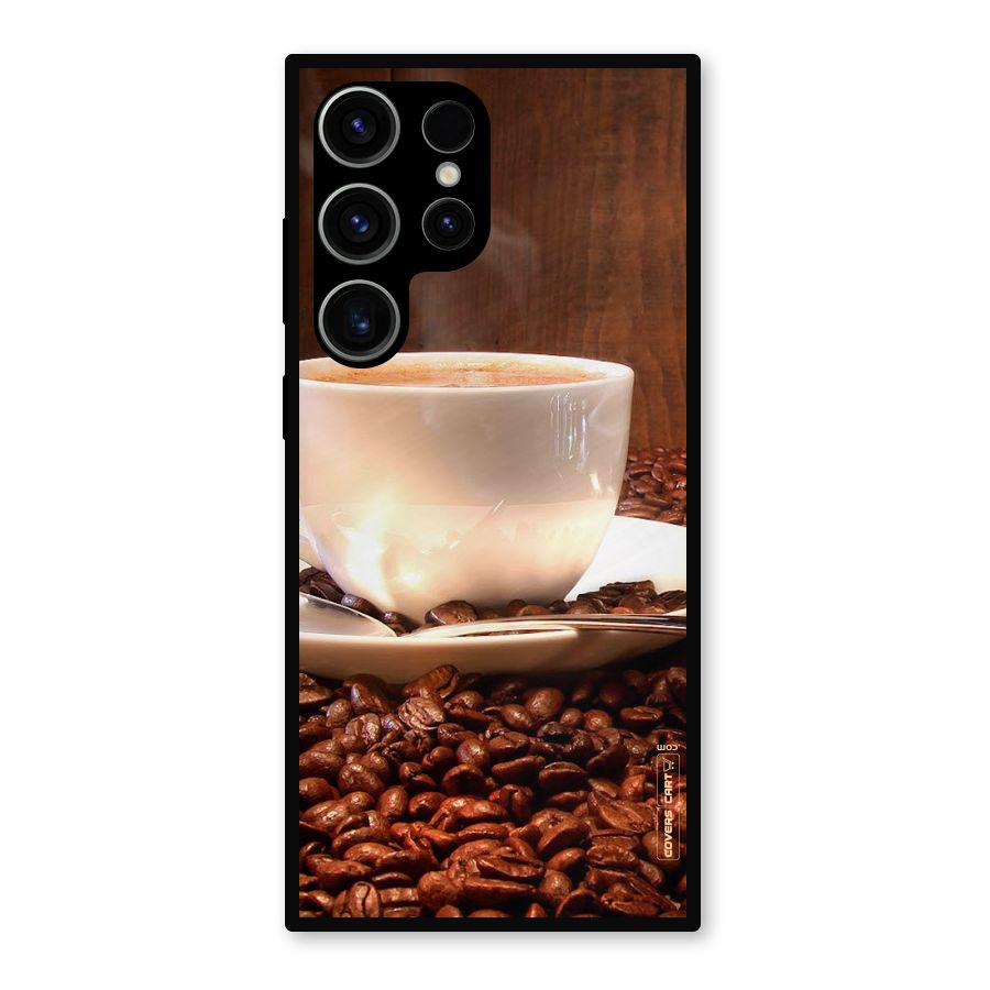 Caffeine Beans Metal Back Case for Galaxy S23 Ultra