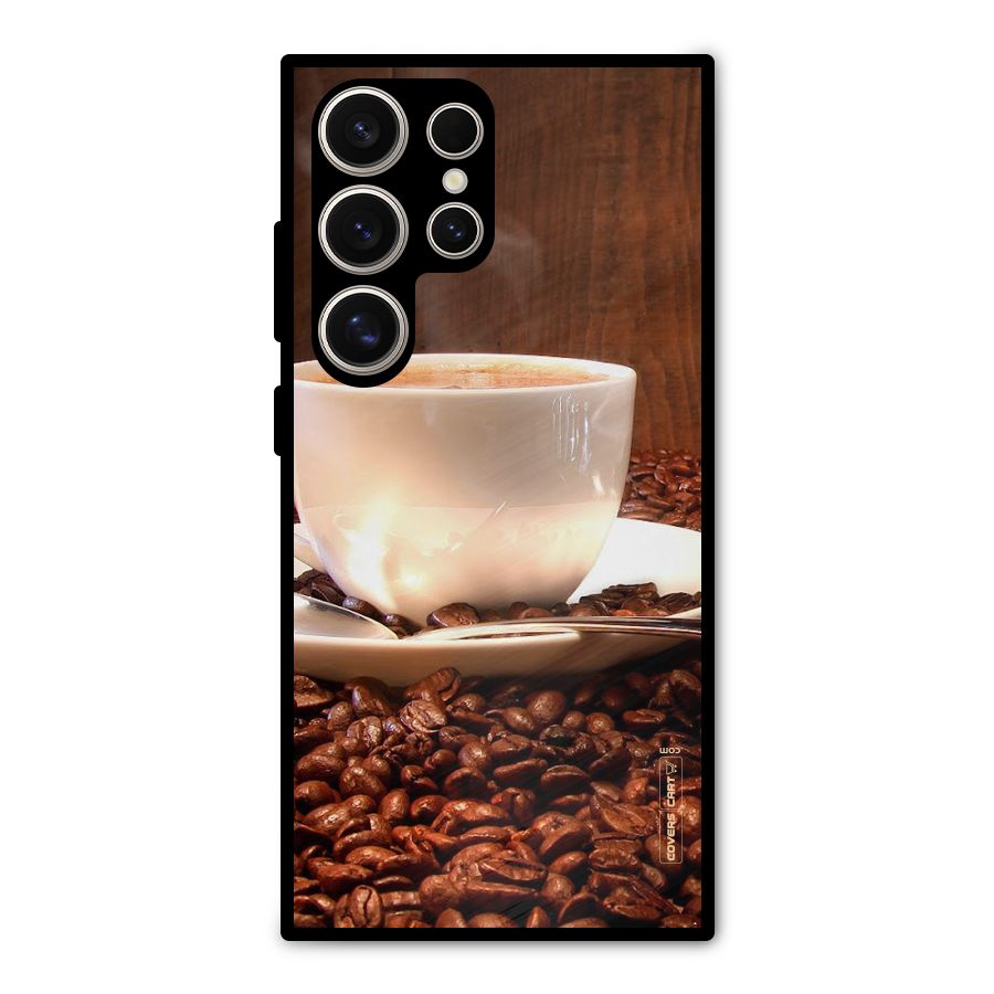 Caffeine Beans Metal Back Case for Galaxy S24 Ultra