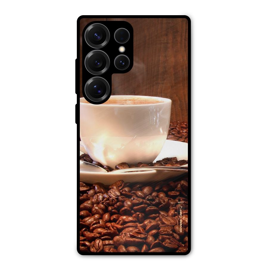 Caffeine Beans Metal Back Case for Galaxy S25 Ultra