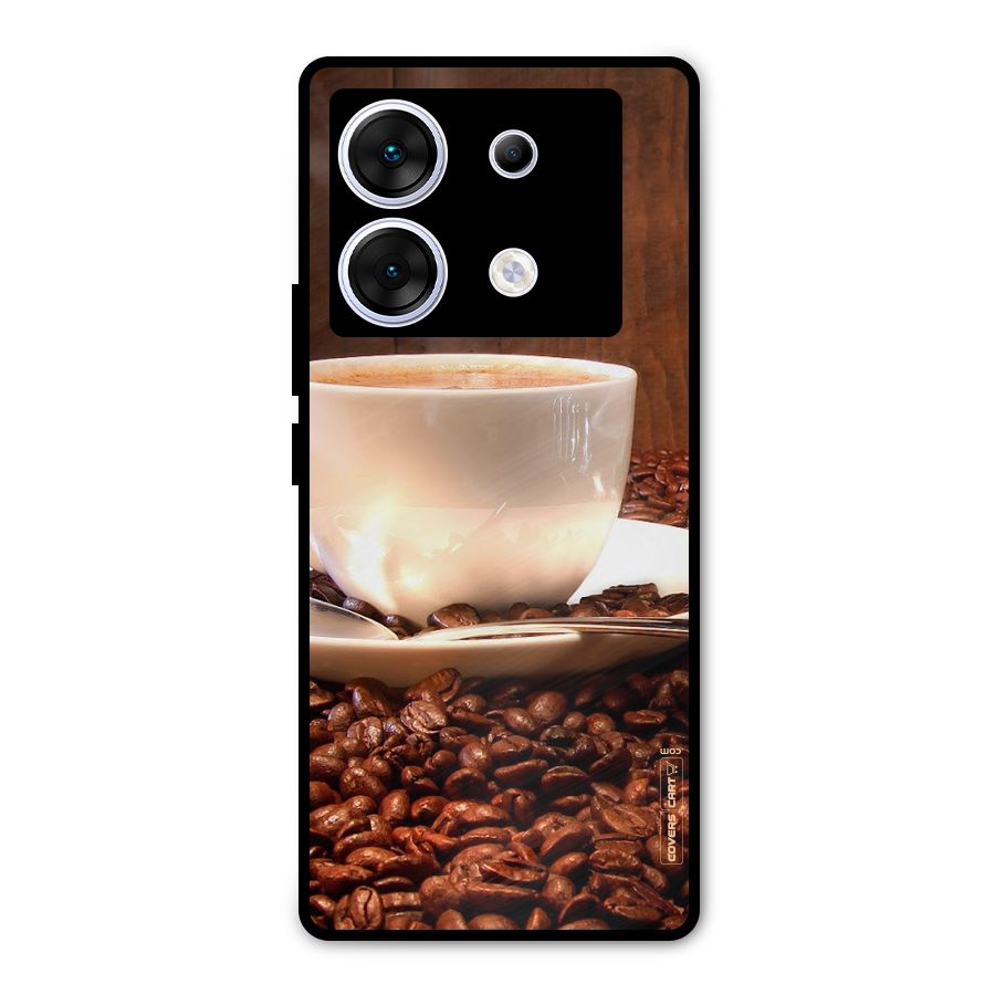 Caffeine Beans Metal Back Case for Infinix Zero 30 5G