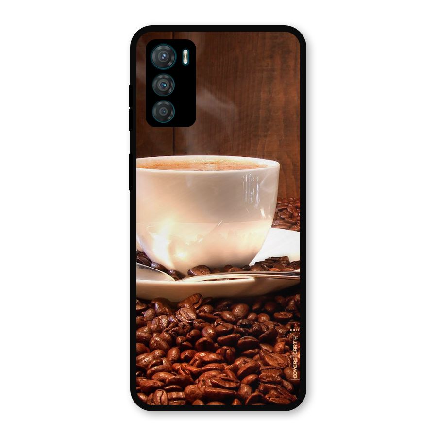Caffeine Beans Metal Back Case for Moto G42