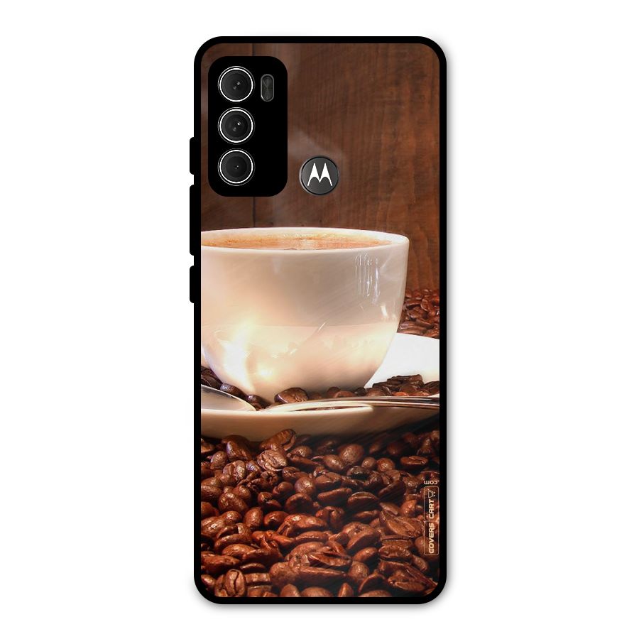 Caffeine Beans Metal Back Case for Moto G60