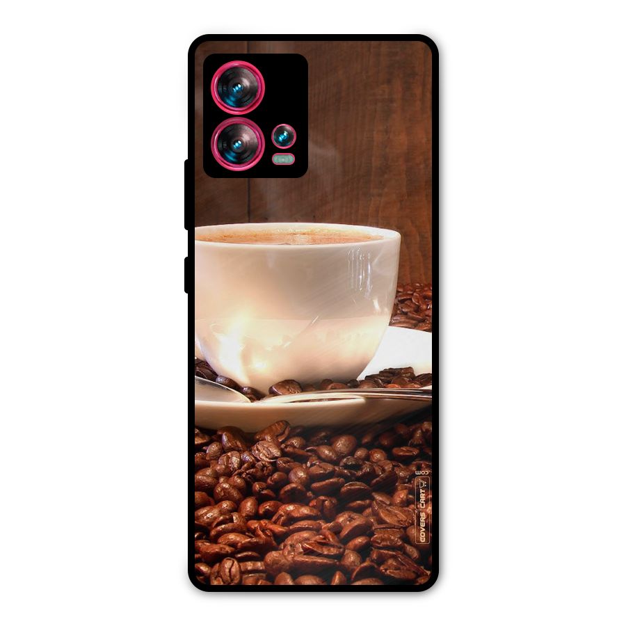 Caffeine Beans Metal Back Case for Motorola Edge 30 Fusion