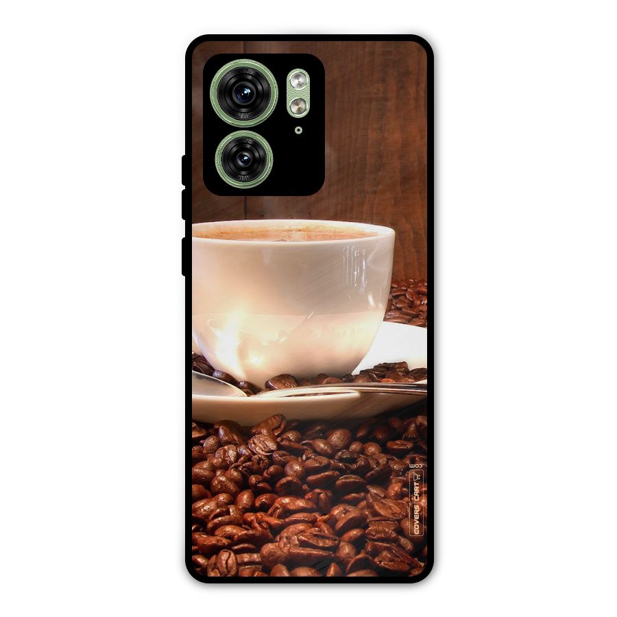 Caffeine Beans Metal Back Case for Motorola Edge 40 5G