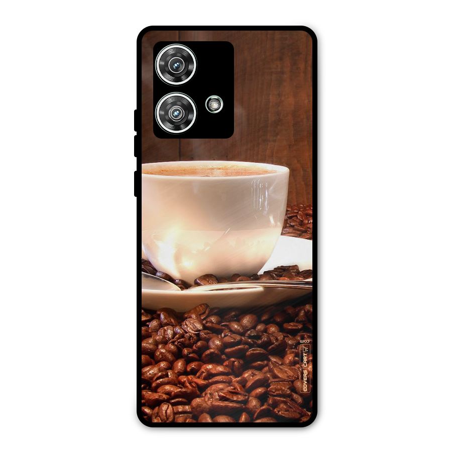 Caffeine Beans Metal Back Case for Motorola Edge 40 Neo
