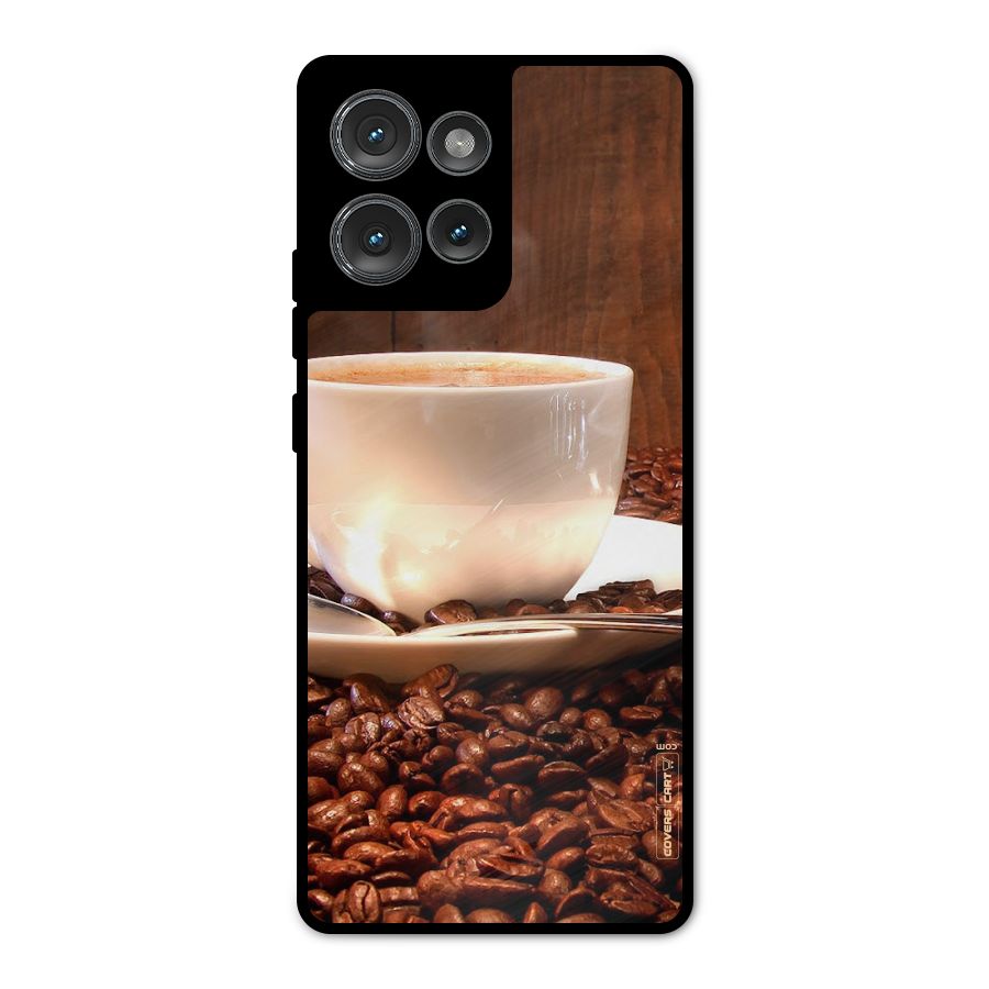 Caffeine Beans Metal Back Case for Motorola Edge 50