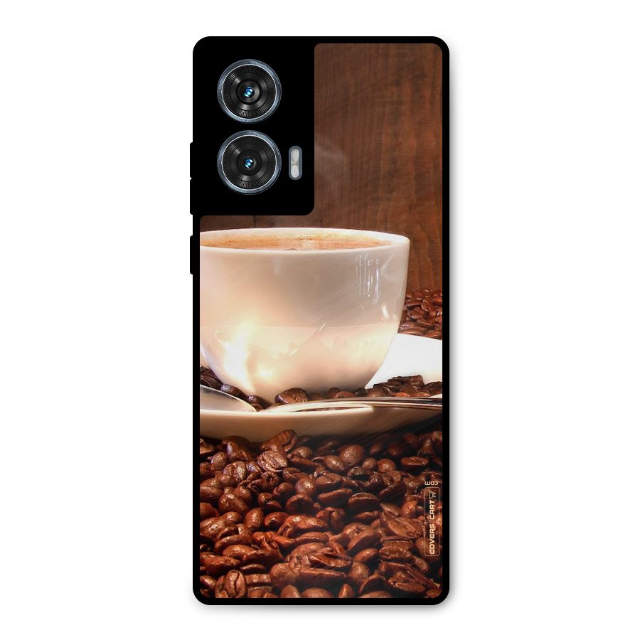 Caffeine Beans Metal Back Case for Motorola Edge 50 Fusion