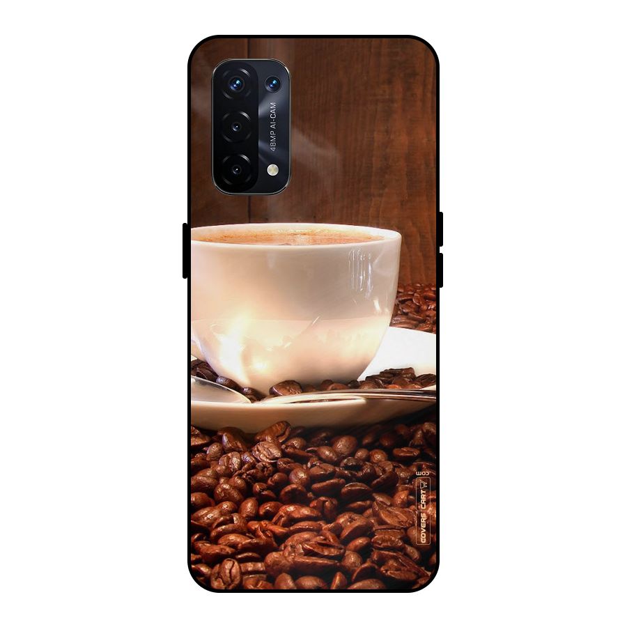 Caffeine Beans Metal Back Case for Oppo A74 5G