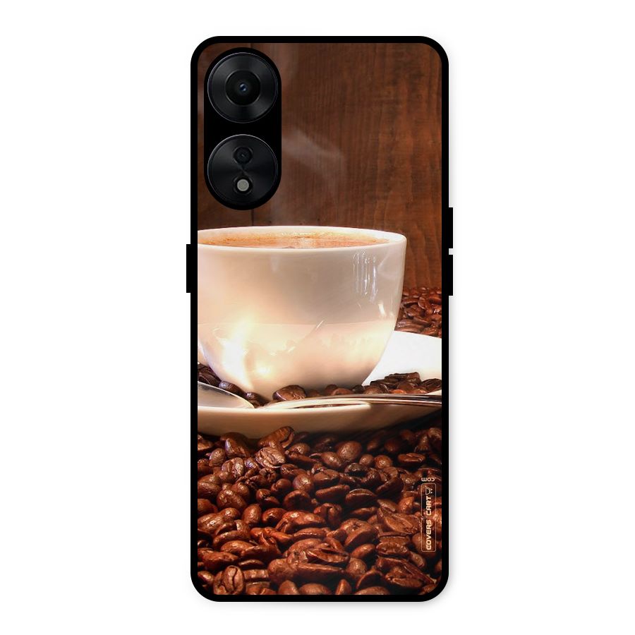 Caffeine Beans Metal Back Case for Oppo A78 5G