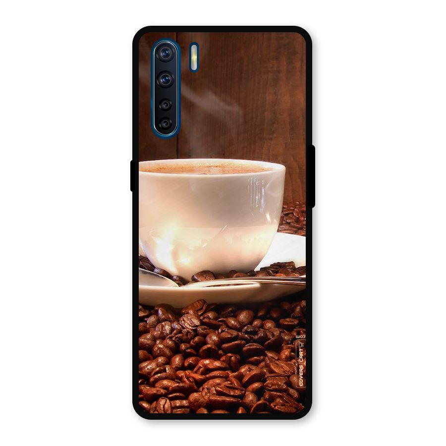 Caffeine Beans Metal Back Case for Oppo F15