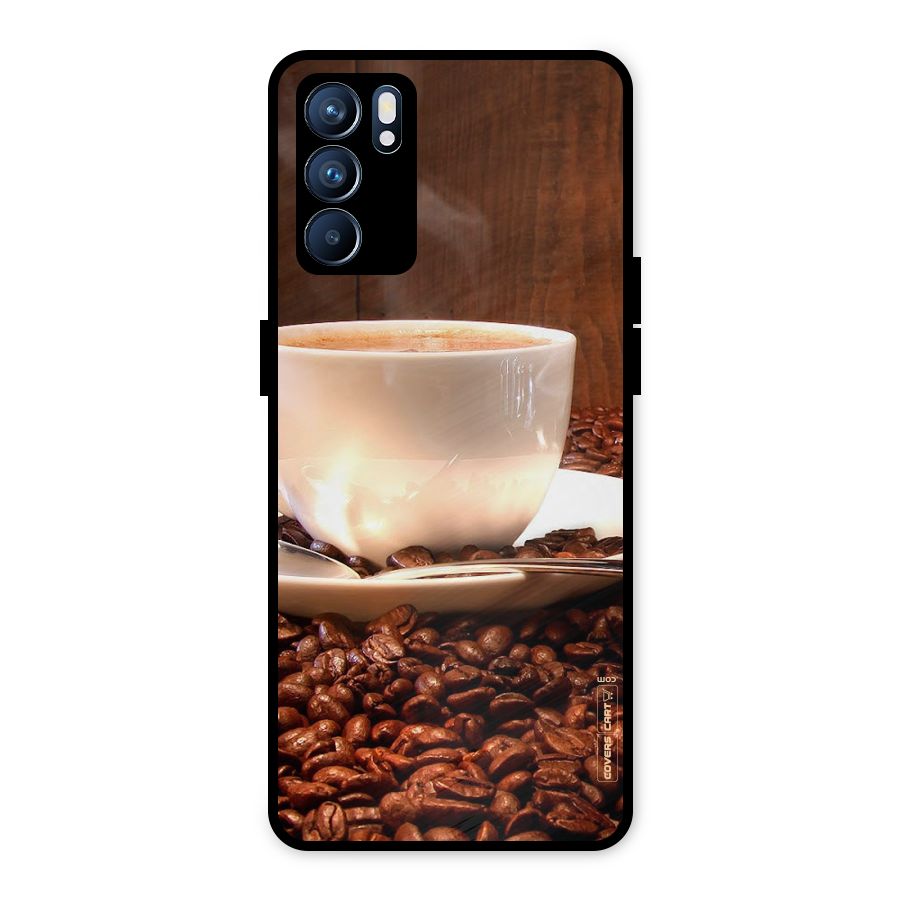 Caffeine Beans Metal Back Case for Oppo Reno6 5G