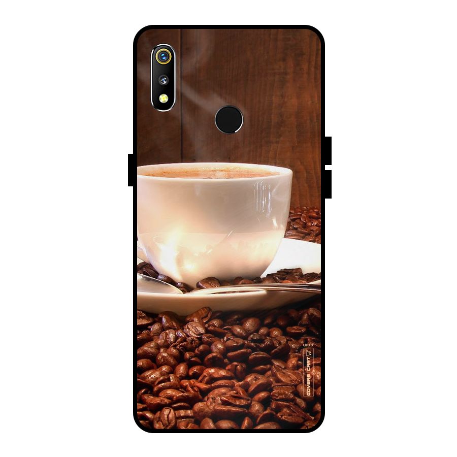 Caffeine Beans Metal Back Case for Realme 3i