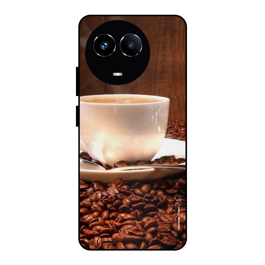 Caffeine Beans Metal Back Case for Realme Narzo 60X