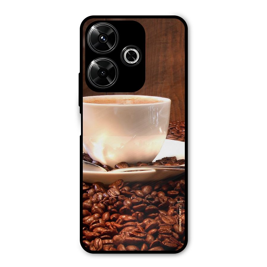 Caffeine Beans Metal Back Case for Redmi 13 5G