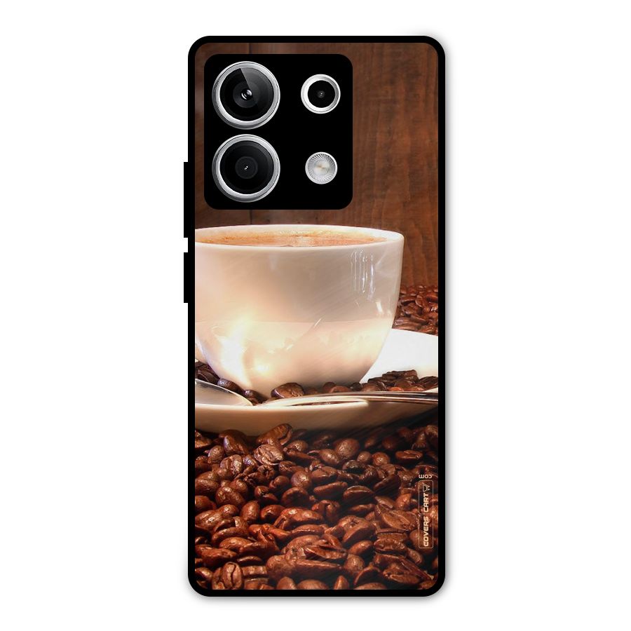 Caffeine Beans Metal Back Case for Redmi Note 13 5G