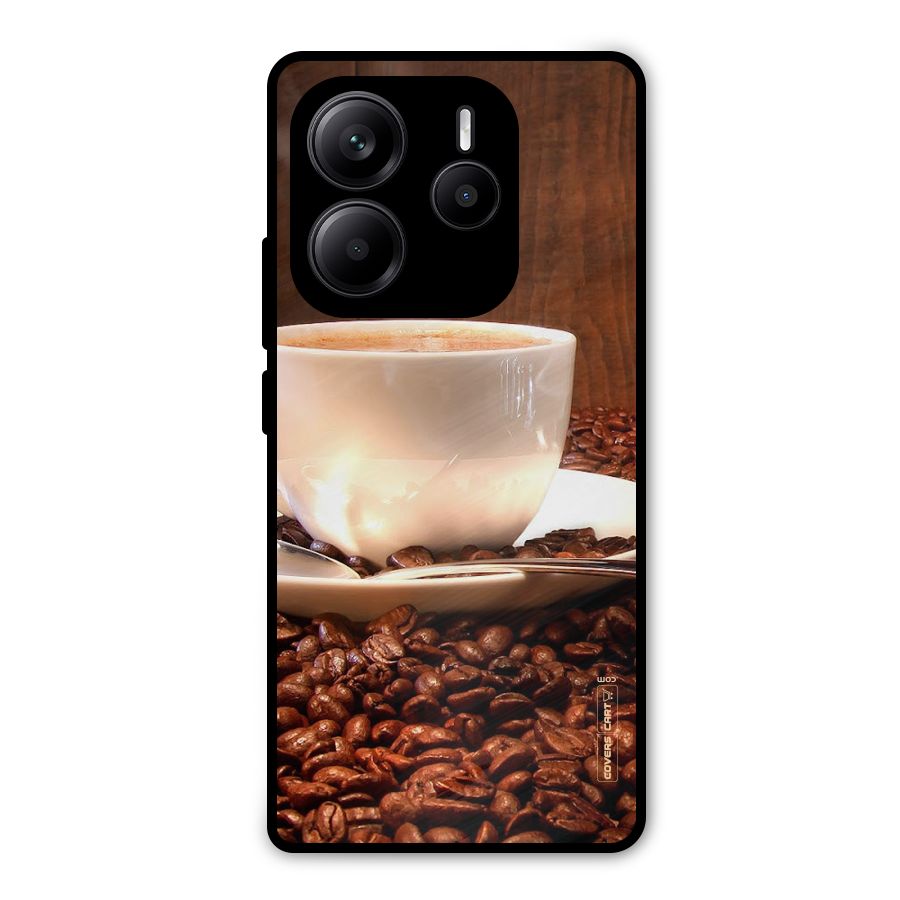 Caffeine Beans Metal Back Case for Redmi Note 14 5G