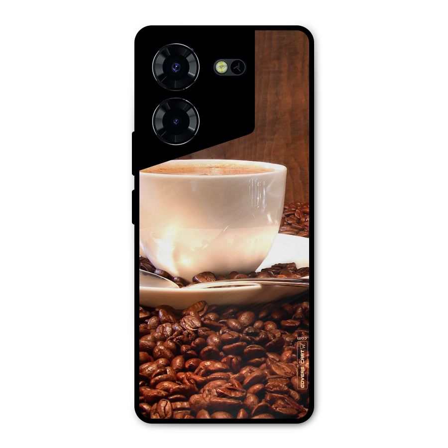 Caffeine Beans Metal Back Case for Tecno Pova 5 Pro 5G