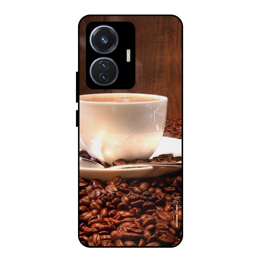 Caffeine Beans Metal Back Case for Vivo T1 44W