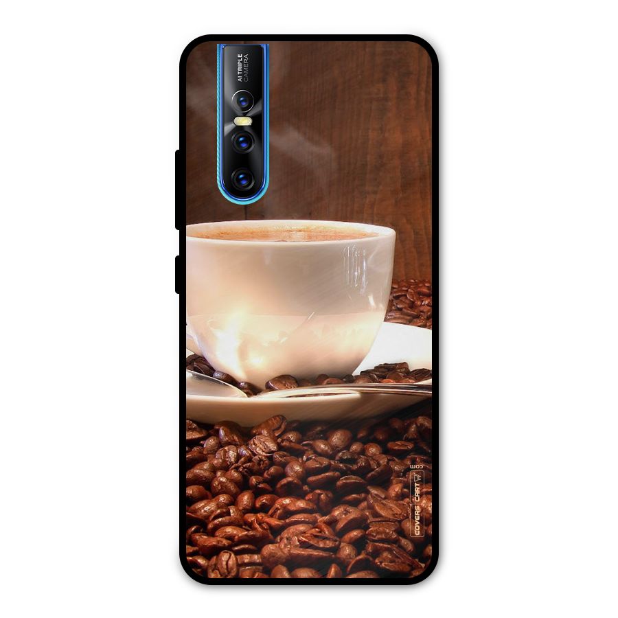 Caffeine Beans Metal Back Case for Vivo V15 Pro