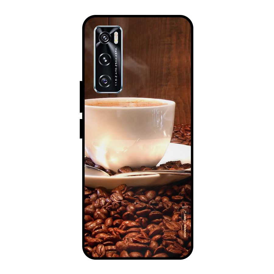 Caffeine Beans Metal Back Case for Vivo V20 SE