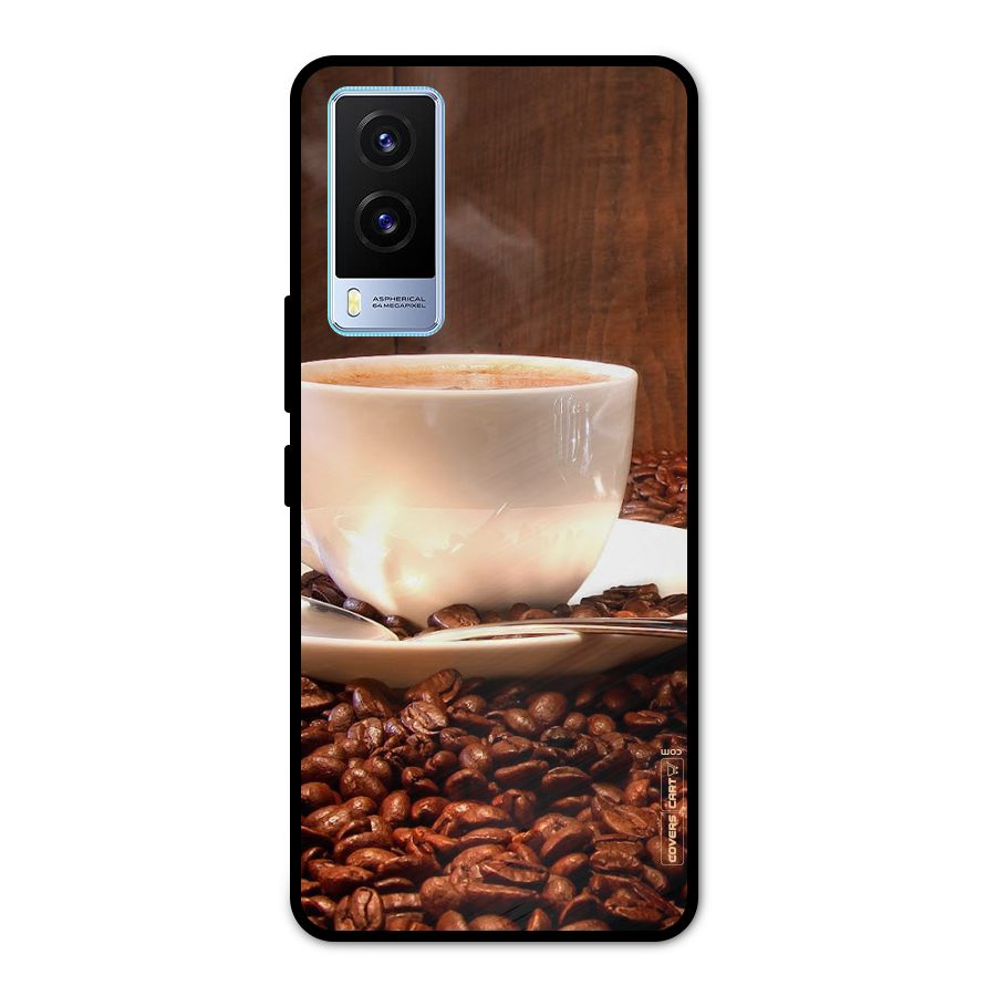 Caffeine Beans Metal Back Case for Vivo V21e 5G