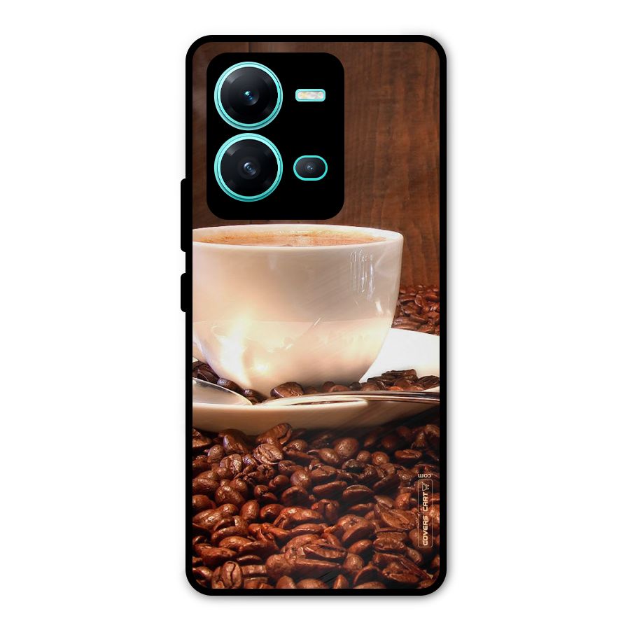 Caffeine Beans Metal Back Case for Vivo V25