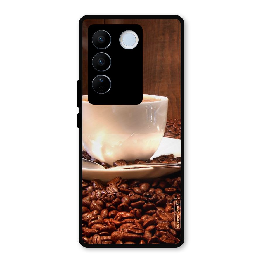 Caffeine Beans Metal Back Case for Vivo V27