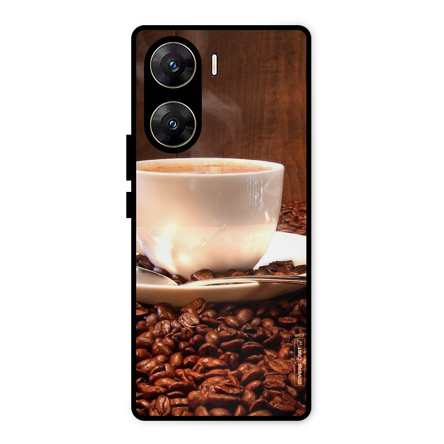 Caffeine Beans Metal Back Case for Vivo V29e