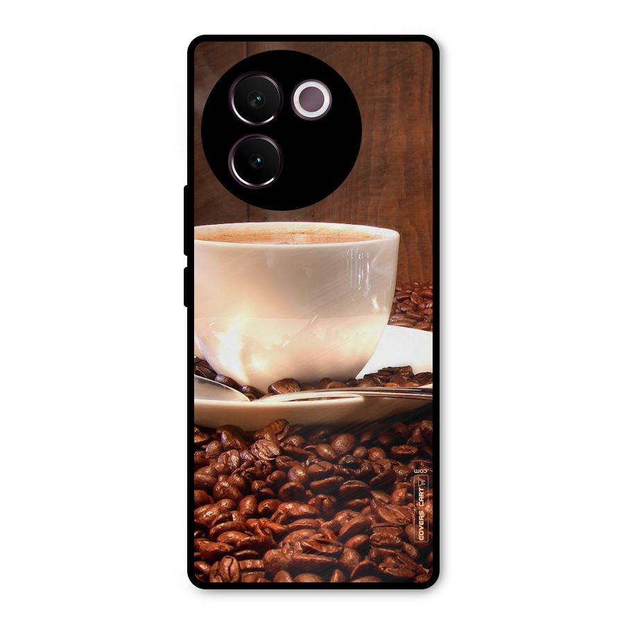 Caffeine Beans Metal Back Case for Vivo V30e