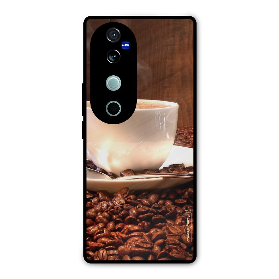 Caffeine Beans Metal Back Case for Vivo V40
