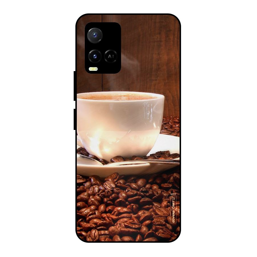 Caffeine Beans Metal Back Case for Vivo Y21T