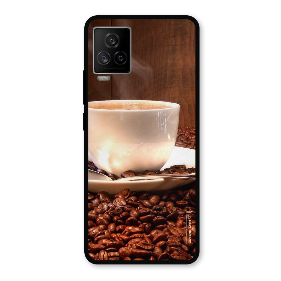 Caffeine Beans Metal Back Case for iQOO 7 Legend 5G