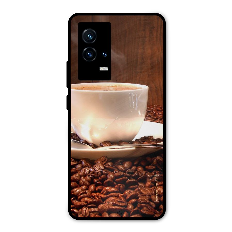 Caffeine Beans Metal Back Case for iQOO 9 5G