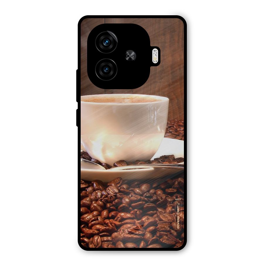 Caffeine Beans Metal Back Case for iQOO Z9 Turbo
