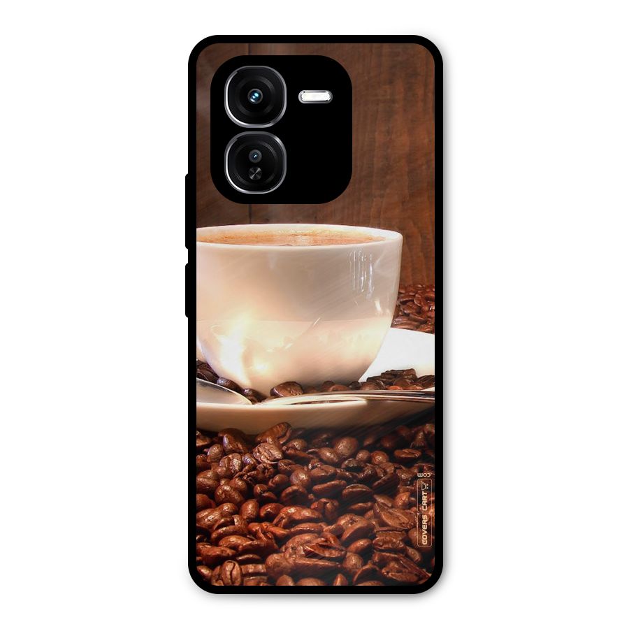 Caffeine Beans Metal Back Case for iQOO Z9x