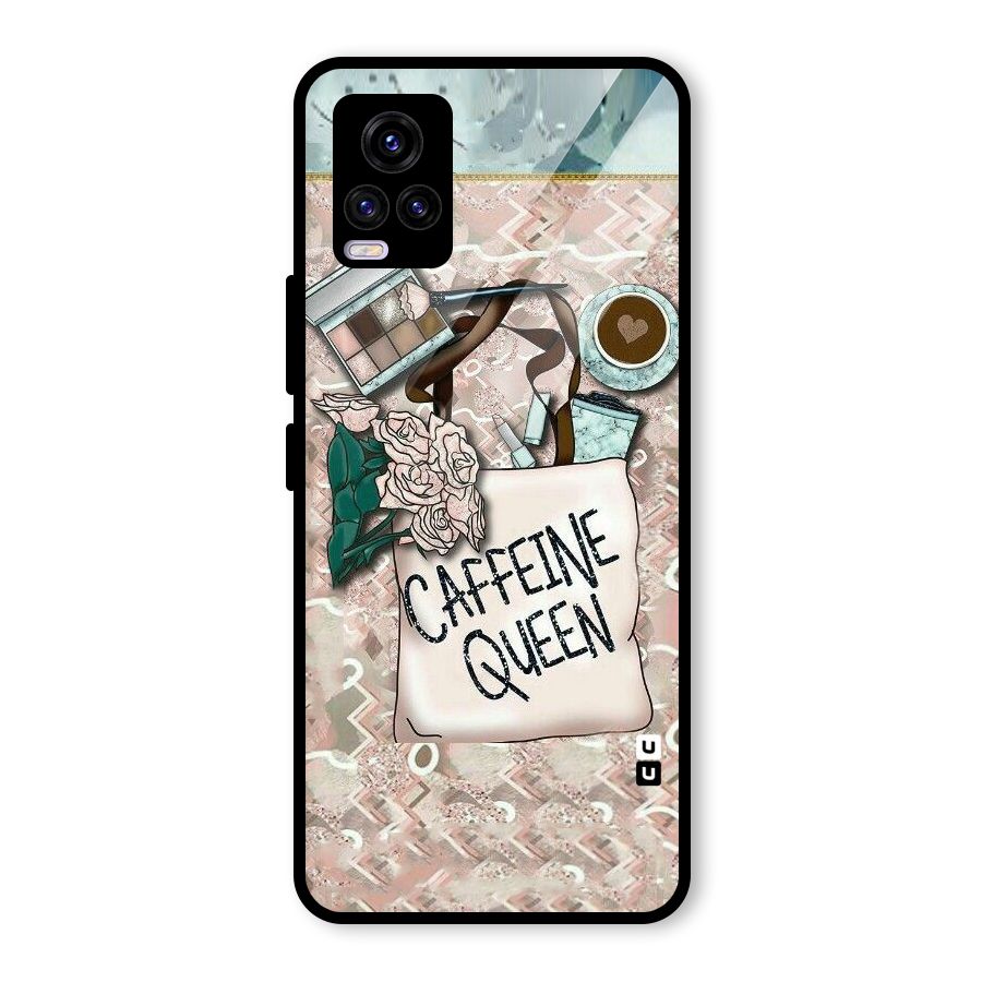 Caffeine Queen Glass Back Case for Vivo V20 2021