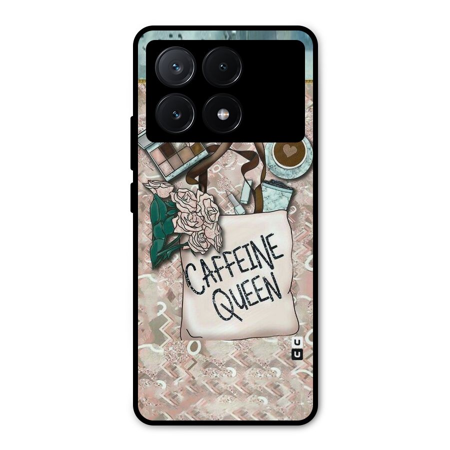 Caffeine Queen Metal Back Case for Poco X6 Pro
