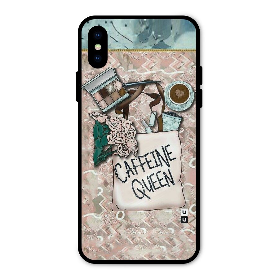 Caffeine Queen Metal Back Case for iPhone X