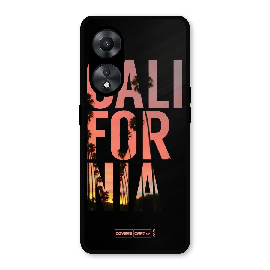 California Metal Back Case for Oppo A78