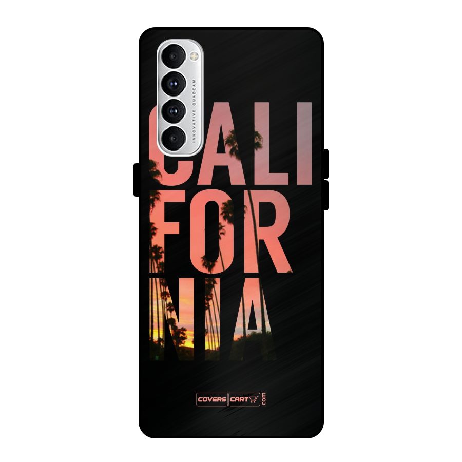 California Metal Back Case for Oppo Reno4 Pro