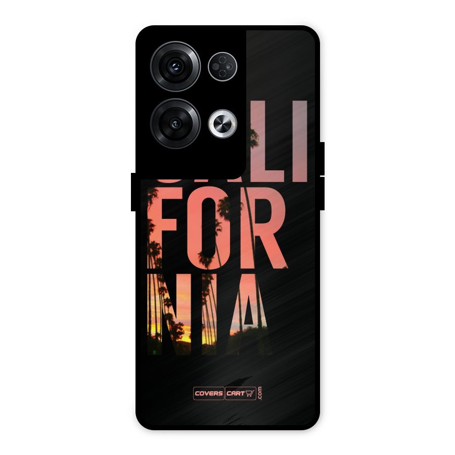 California Metal Back Case for Oppo Reno8 Pro 5G