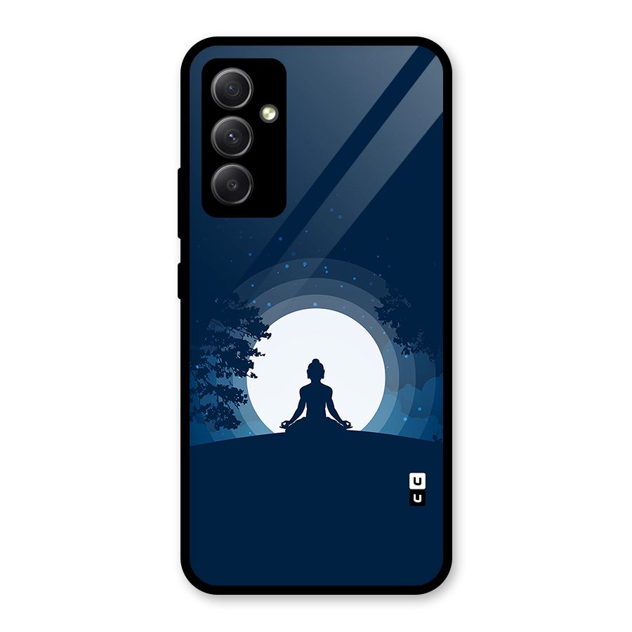 Calm Meditation Glass Back Case for Galaxy A34