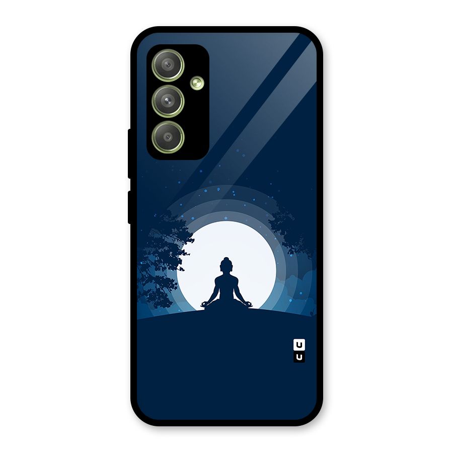 Calm Meditation Glass Back Case for Galaxy A54