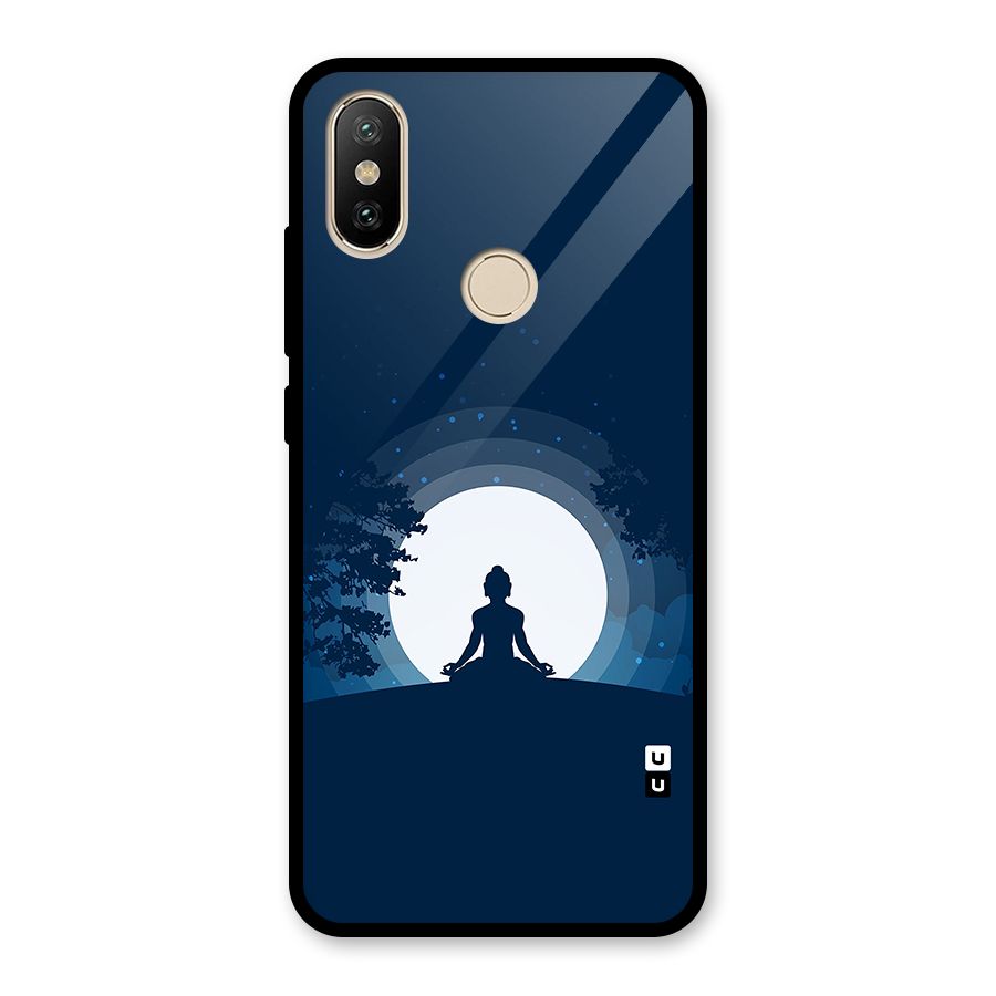 Calm Meditation Glass Back Case for Redmi A1