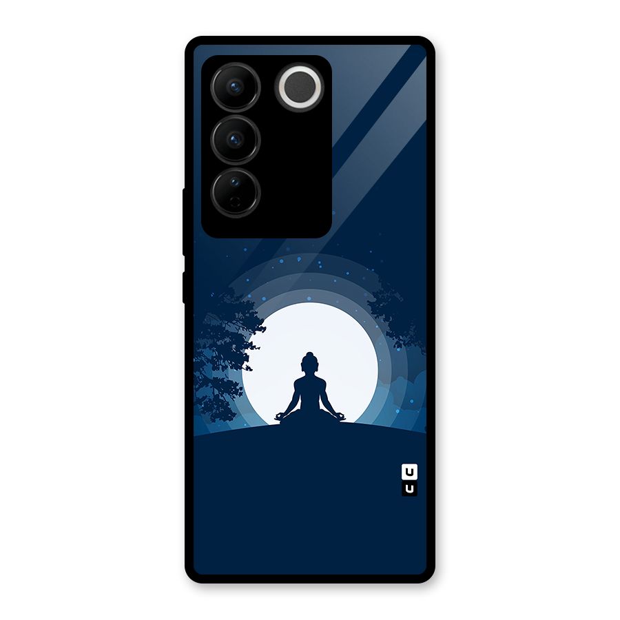 Calm Meditation Glass Back Case for Vivo V27
